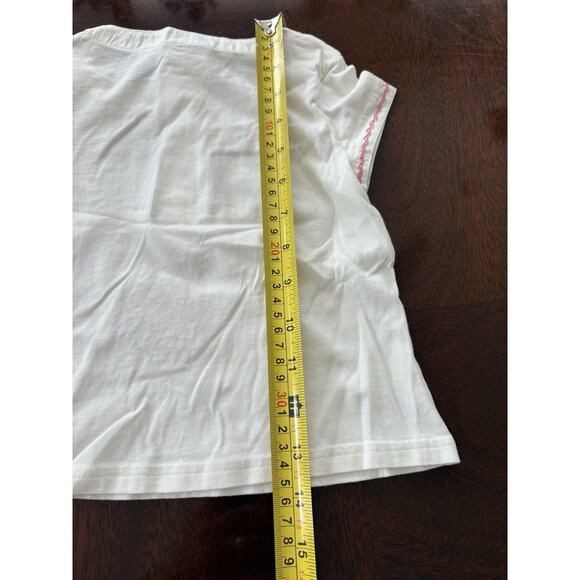 Catimini 3A Girls White w/Multicolored Embroidered Tee Shirt - Picture 9 of 9